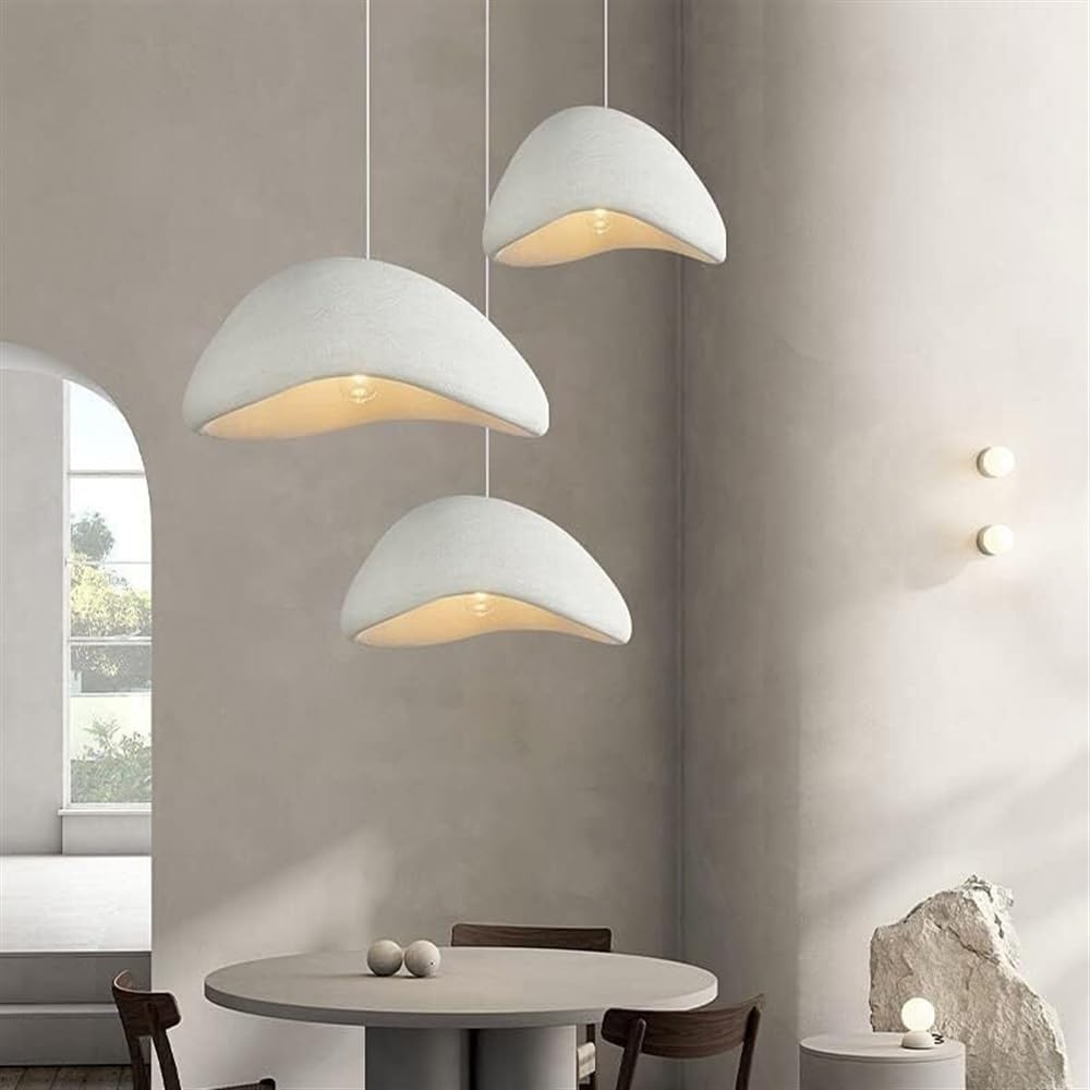 Wabi-Sabi Style Resin Pendant Light – Adjustable Vintage Hanging Lamp