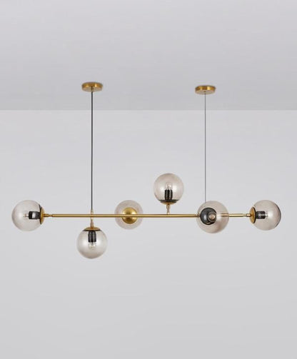 Nordic Luxury Amber Glass Chandelier – E27 Modern Designer Ceiling Light