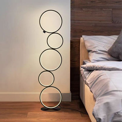 Modern Ring Touch LED Floor Lamp – Minimalist Smart Ambience Light