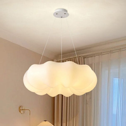 Nordic Cloud LED Chandelier – Pumpkin Shape Light for Bedroom, Dining & Living Room 65 C.M