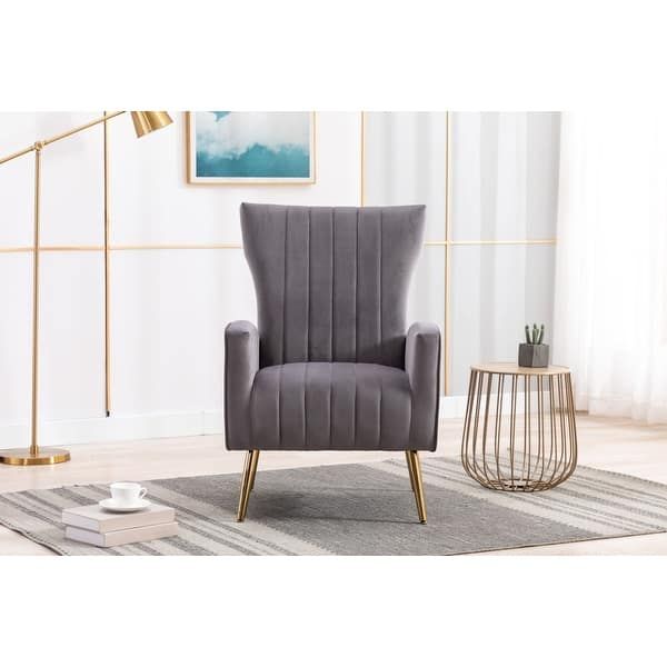 Luxury Wingback Velvet Lounge Chair – Stylish Accent Seating for Modern Interiors