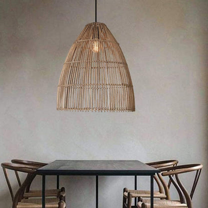 Handwoven Rattan Pendant Light – Natural Wicker Hanging Lamp for Warm & Elegant Interiors