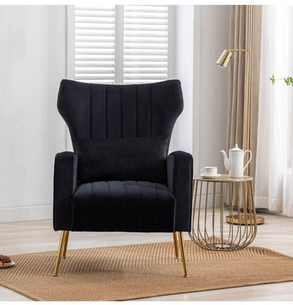 Luxury Wingback Velvet Lounge Chair – Stylish Accent Seating for Modern Interiors