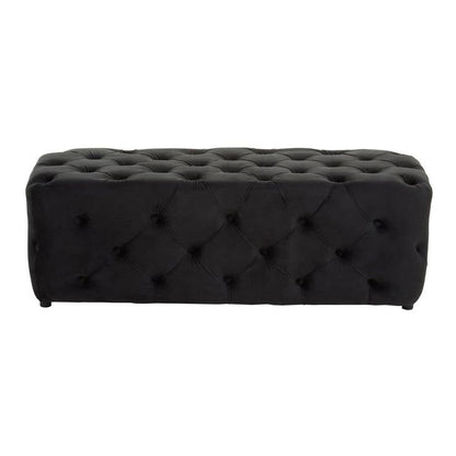 Luxury Tufted Velvet Ottoman Bench – Modern Upholstered Footrest Stool