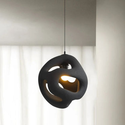 Nordic Japanese Globe Pendant Light – Minimalist Resin Hanging Lamp for Kitchen Island, Dining Room & Café