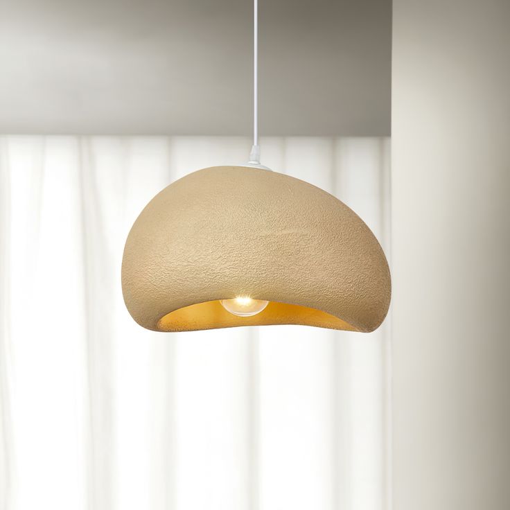 Nordic Wabi-Sabi Pendant Light – Auspicious Clouds Resin Chandelier (Yellow)