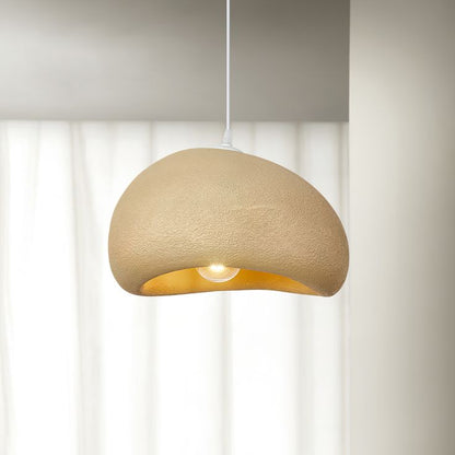 Nordic Wabi-Sabi Pendant Light – Auspicious Clouds Resin Chandelier (Yellow)