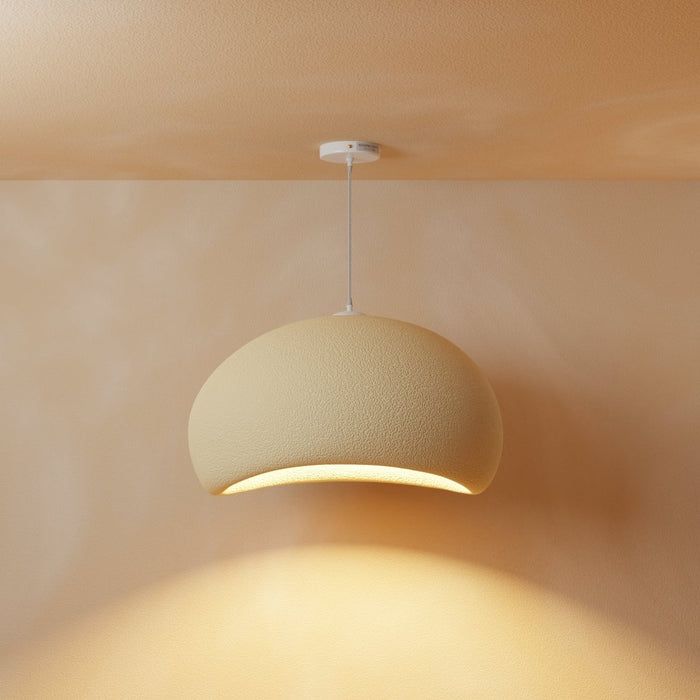 Nordic Wabi-Sabi Pendant Light – Auspicious Clouds Resin Chandelier (Yellow)
