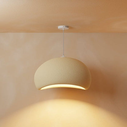 Nordic Wabi-Sabi Pendant Light – Auspicious Clouds Resin Chandelier (Yellow)