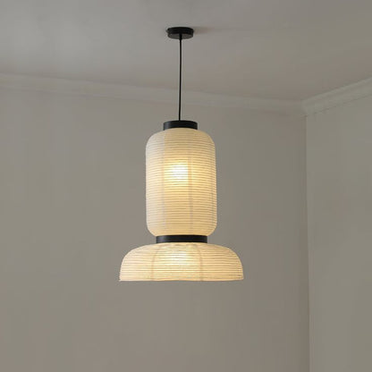 Japanese Rice Paper Pendant Lamp – Soft Warm Glow for Peaceful Spaces