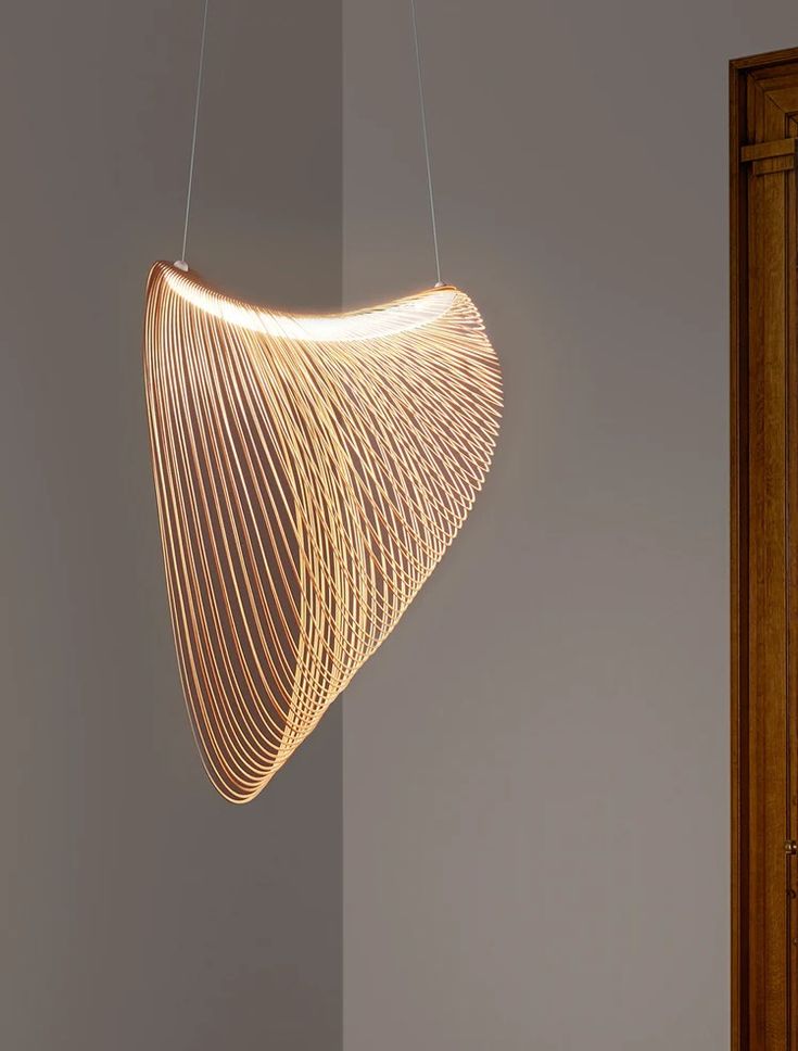 Japandi Style Wood Ring Pendant Light