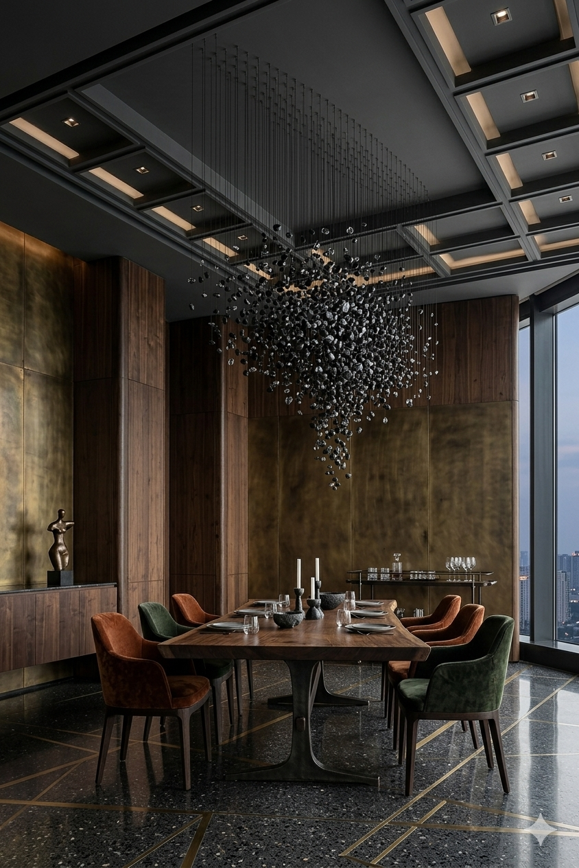 Monolithic 2M Linear Black Stone Panel – Custom Ultra-Slim Design