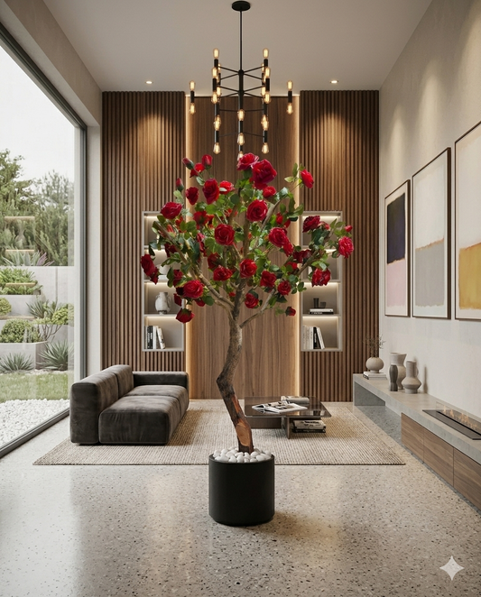 Modern Artificial Rose Topiary Tree