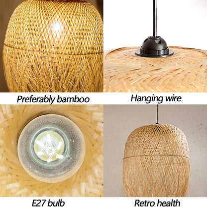 Handwoven Bamboo Pendant Lamp – 60cm of Timeless Elegance