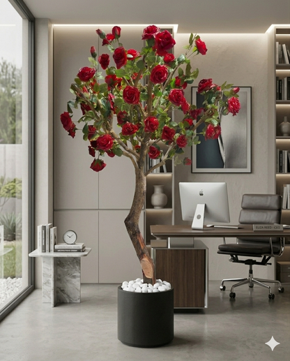 Modern Artificial Rose Topiary Tree
