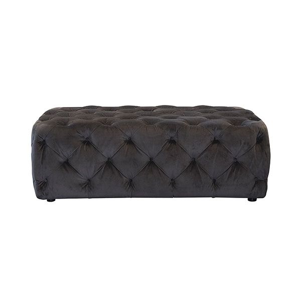 Luxury Tufted Velvet Ottoman Bench – Modern Upholstered Footrest Stool