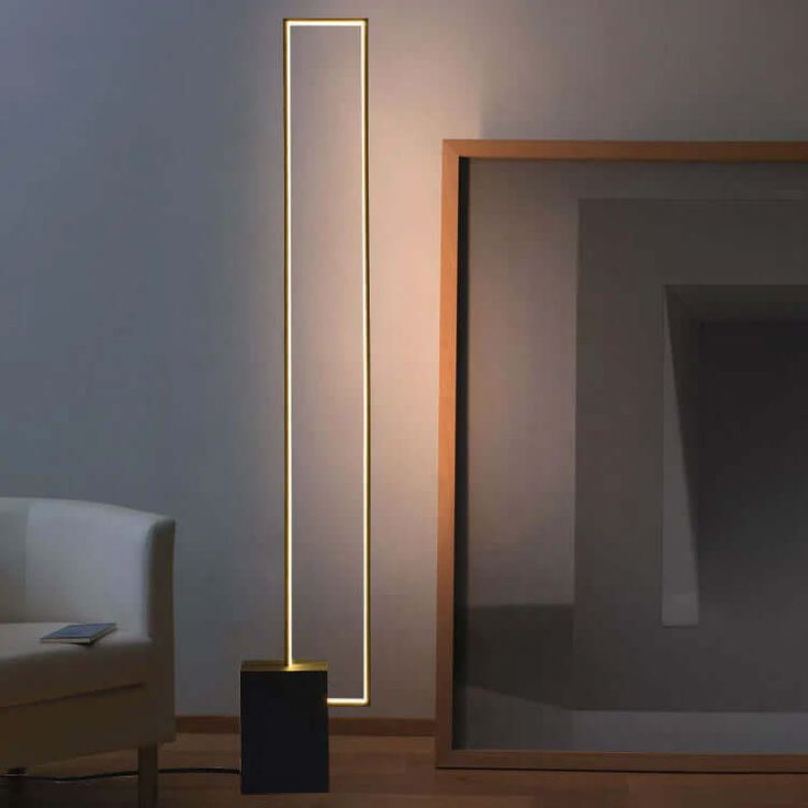 Modern Minimalist LED Floor Lamp – Slim Standing Light for Living Room, Bedroom & Office