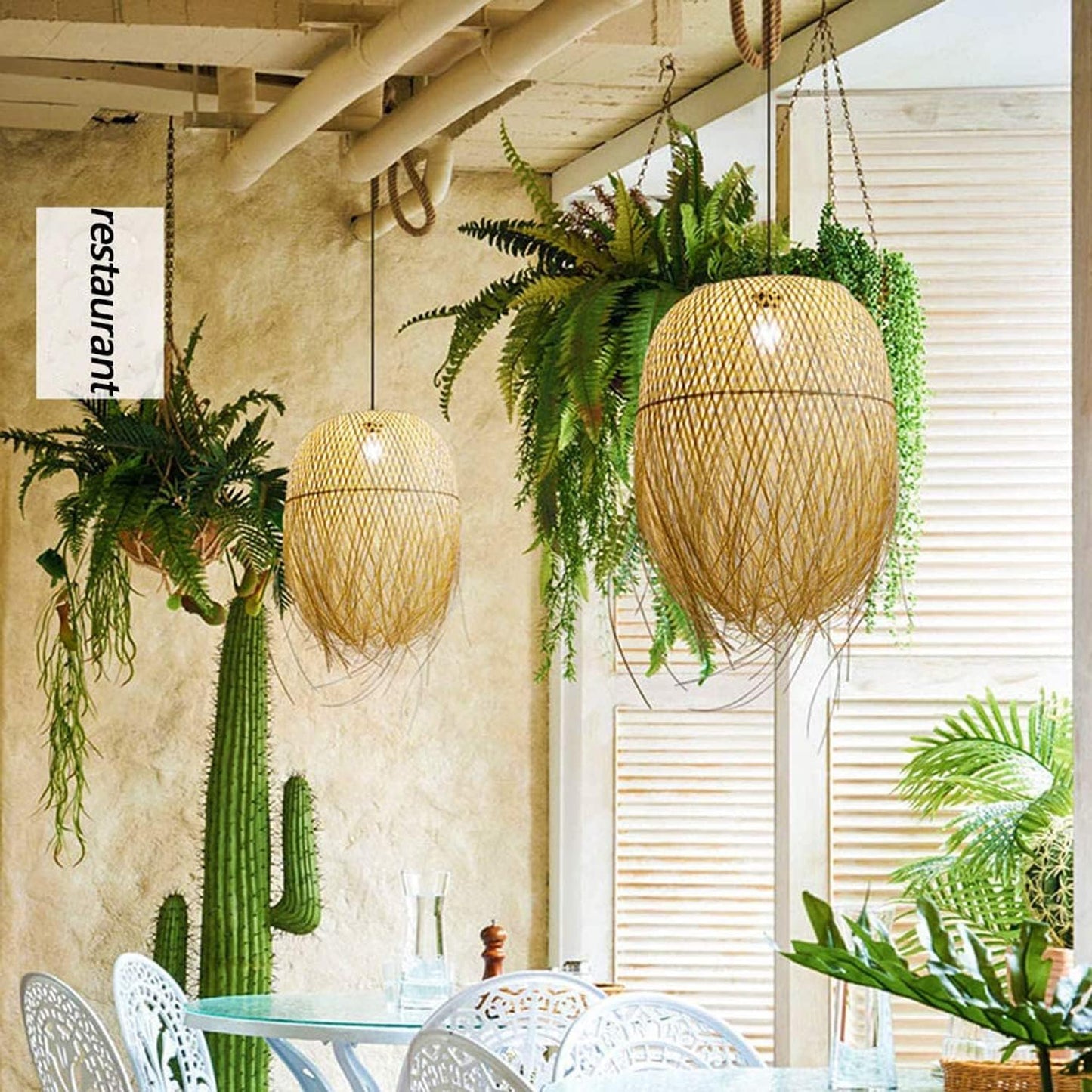 Handwoven Bamboo Pendant Lamp – 60cm of Timeless Elegance