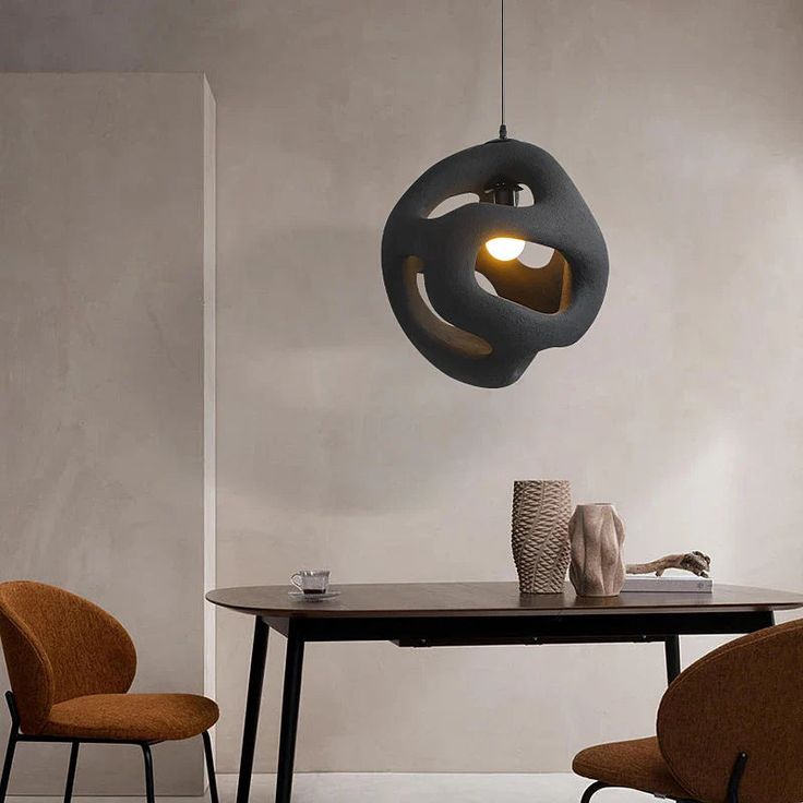 Nordic Japanese Globe Pendant Light – Minimalist Resin Hanging Lamp for Kitchen Island, Dining Room & Café