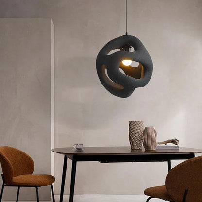 Nordic Japanese Globe Pendant Light – Minimalist Resin Hanging Lamp for Kitchen Island, Dining Room & Café