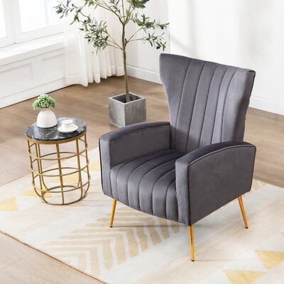 Luxury Wingback Velvet Lounge Chair – Stylish Accent Seating for Modern Interiors