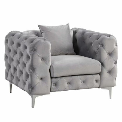 Modern Tufted Velvet Loveseat Sofa – Compact Luxury Accent Couch