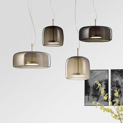 LED Glass Amber Gold Pendant Lamp