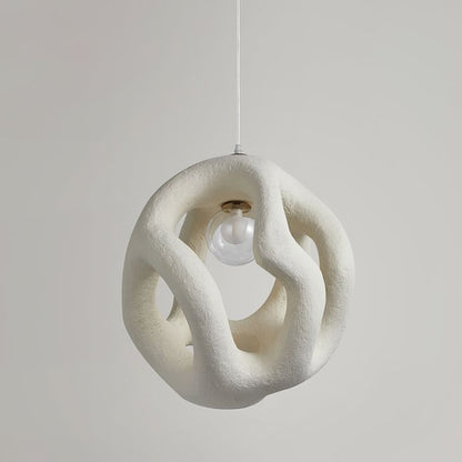 Nordic Japanese Globe Pendant Light – Minimalist Resin Hanging Lamp for Kitchen Island, Dining Room & Café