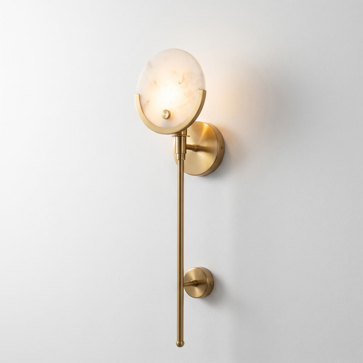 Modern Gold & Marble Wall Sconce | Luxury Warm LED Wall Light for Bedroom & Restaurant