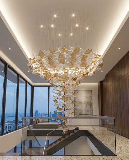 4M Custom Funnel Feature Chandelier for Luxury Villas & Atriums
