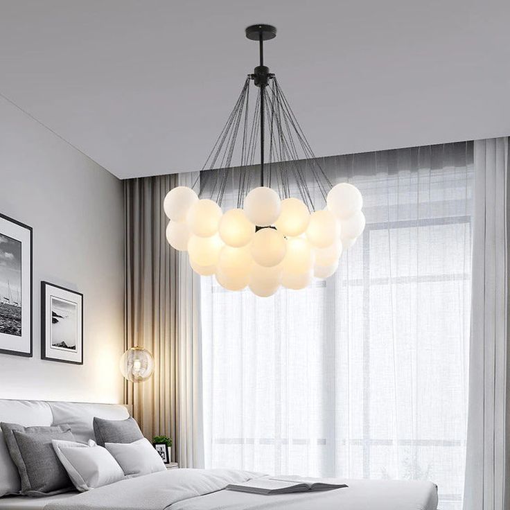 Nordic Bubble Modern Frozen Glass Ball Chandelier