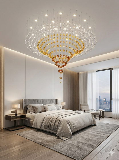 Custom Luxury Geometric Conical Raindrop Chandelier