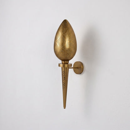 Moroccan Gold Brass Wall Light | Antique Sconce Decor