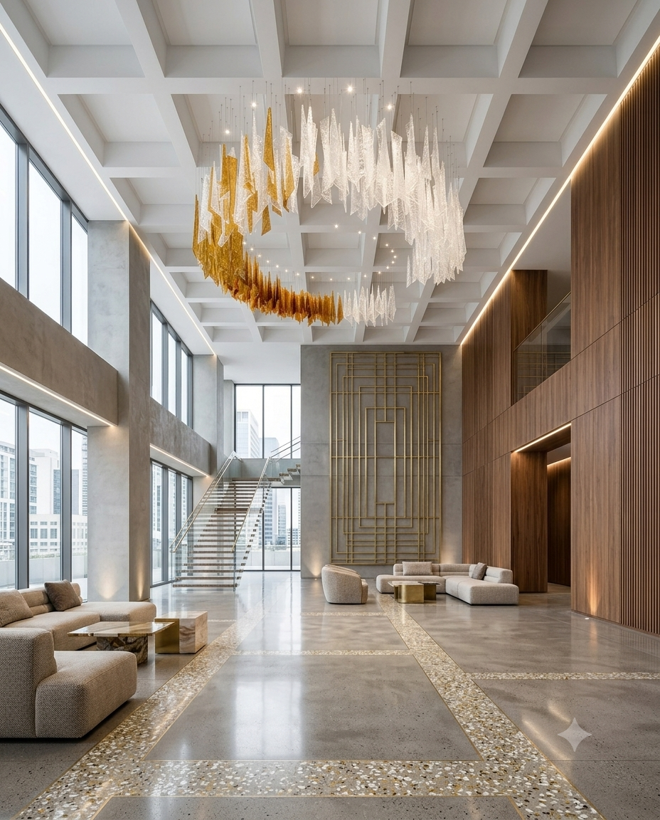 Luxury Custom Spiral Glass Chandelier - Ice-Shaped Orange & White Pendant Light