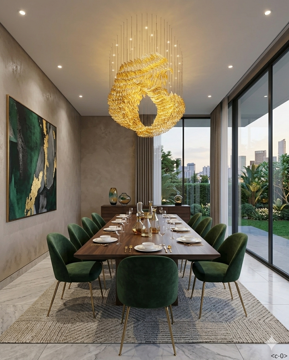 5M Custom Wavy Glass Chandelier – Luxury Orange & White Art Glass Pendant Light