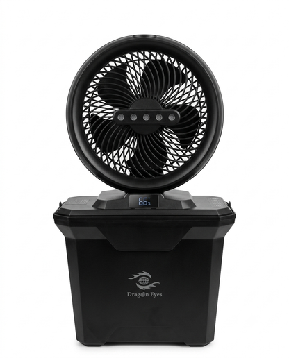 Portable Air Cooler & Outdoor Misting Fan with 11L Bucket Tank | 20000mAh Battery Powered Water Cooling Fan for Patio