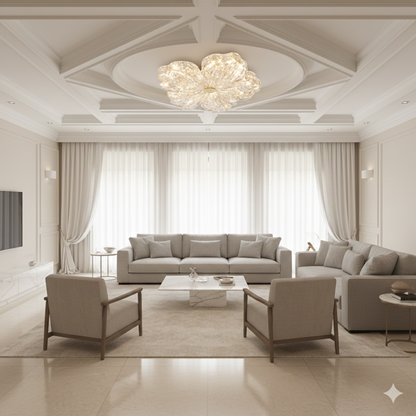 Luxury Gold Foil Resin Ceiling Pendant Lamp – Modern LED Light for Living Room & Bedroom