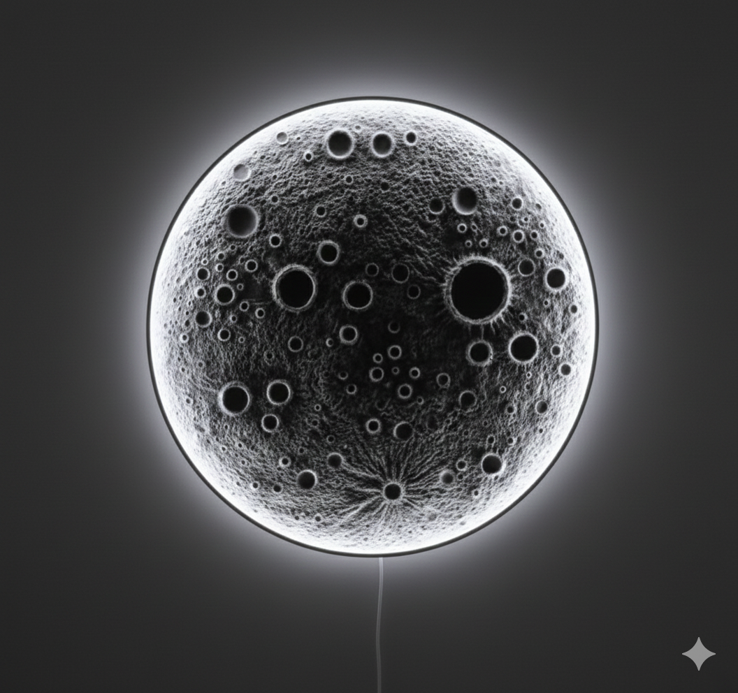 3D Moonlight Wall Mural – LED Lighted Wooden Art for Dreamy Home Decor