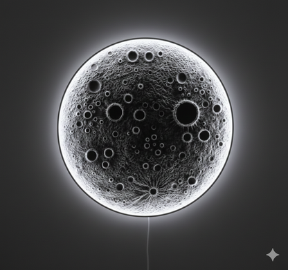 3D Moonlight Wall Mural – LED Lighted Wooden Art for Dreamy Home Decor