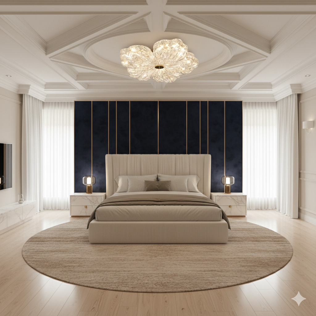 Luxury Gold Foil Resin Ceiling Pendant Lamp – Modern LED Light for Living Room & Bedroom