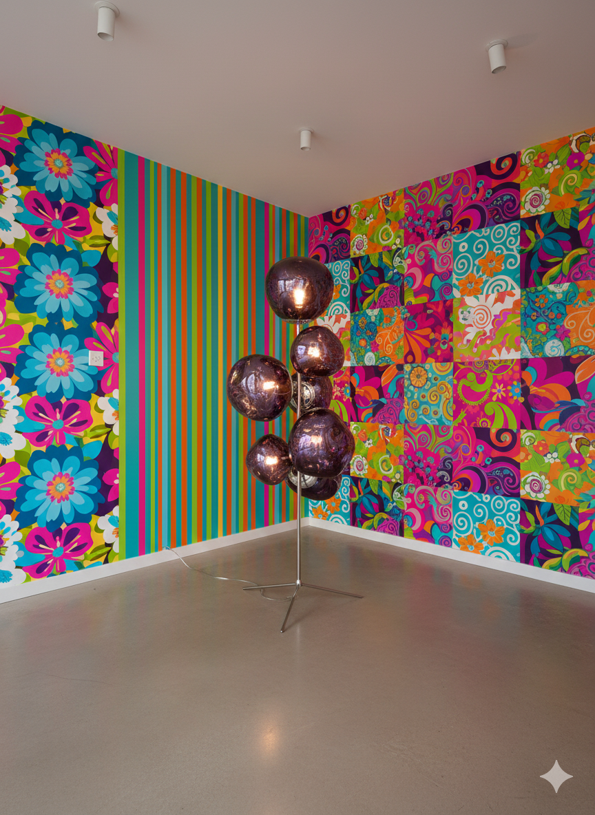 Modern Nordic Lava LED Floor Lamp – Tom Dixon Inspired Contemporary Standing Light with Acrylic Shades