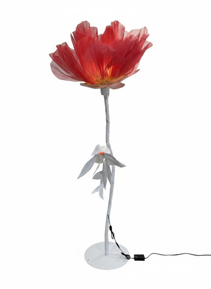 BloomMaster Folding Silk Peony Stand – Giant 3D Collapsible Floral Floor Lamp with Steel Frame