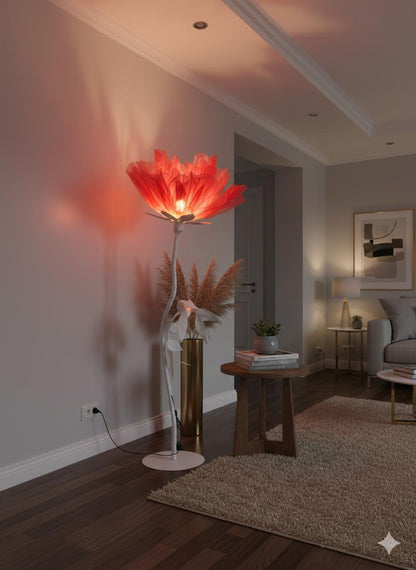 BloomMaster Folding Silk Peony Stand – Giant 3D Collapsible Floral Floor Lamp with Steel Frame