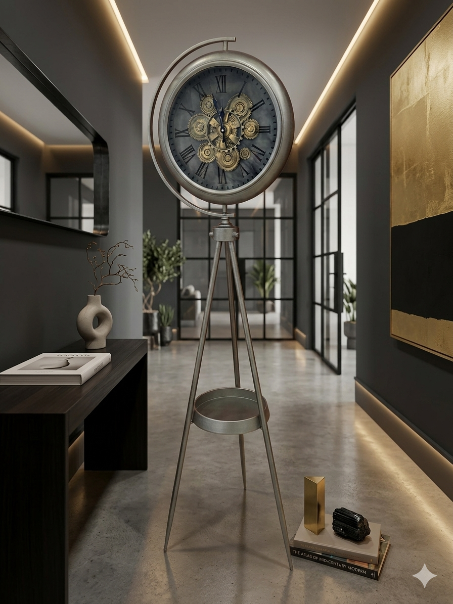 Navigator’s Heritage Gear Clock on Tripod Stand