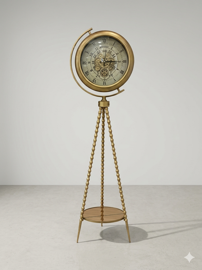 The Gilded Gear Masterpiece Tripod Clock