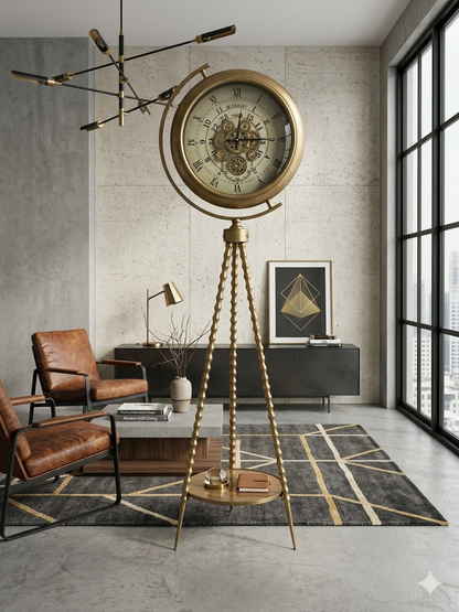 The Gilded Gear Masterpiece Tripod Clock