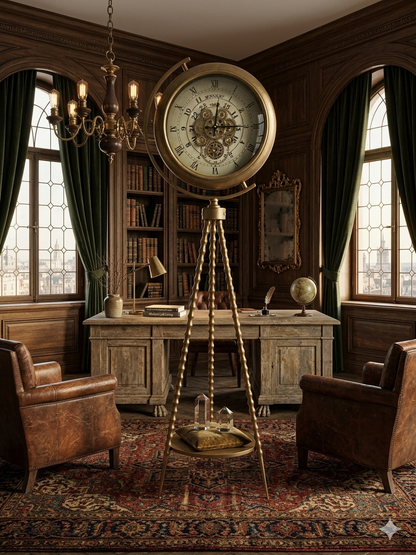 The Gilded Gear Masterpiece Tripod Clock