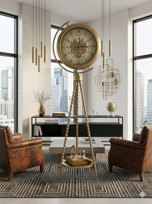 The Gilded Gear Masterpiece Tripod Clock