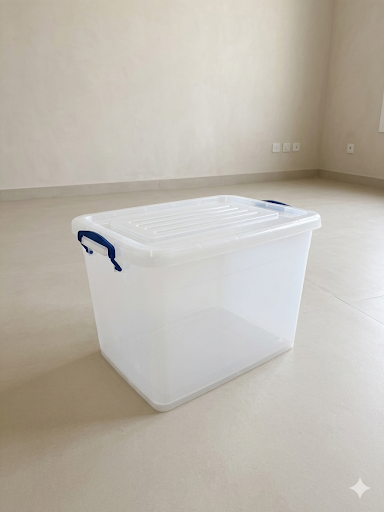 Heavy Duty Multipurpose Storage Box with Wheels – Stackable Plastic Organizer Container