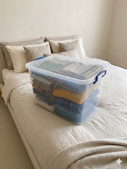 Heavy Duty Multipurpose Storage Box with Wheels – Stackable Plastic Organizer Container